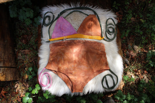 Sold-Custom Large bikini Bottoms Carnelian Colorway