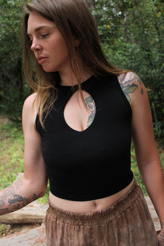 Sold-Custom Small Keyhole Crop Top