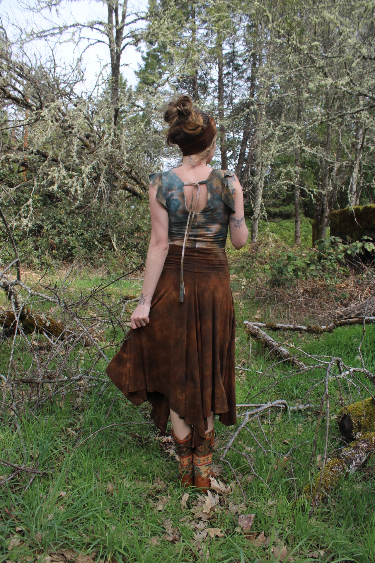 Sold-Custom Small Reverse Fairy Maxi Petrified Redwood Colorway