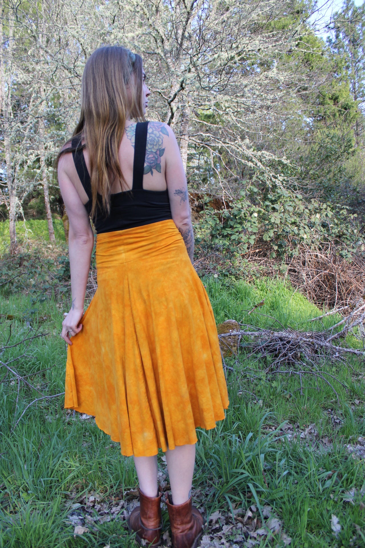 Medium Highwaisted Circle Skirt Sunstone Colorway