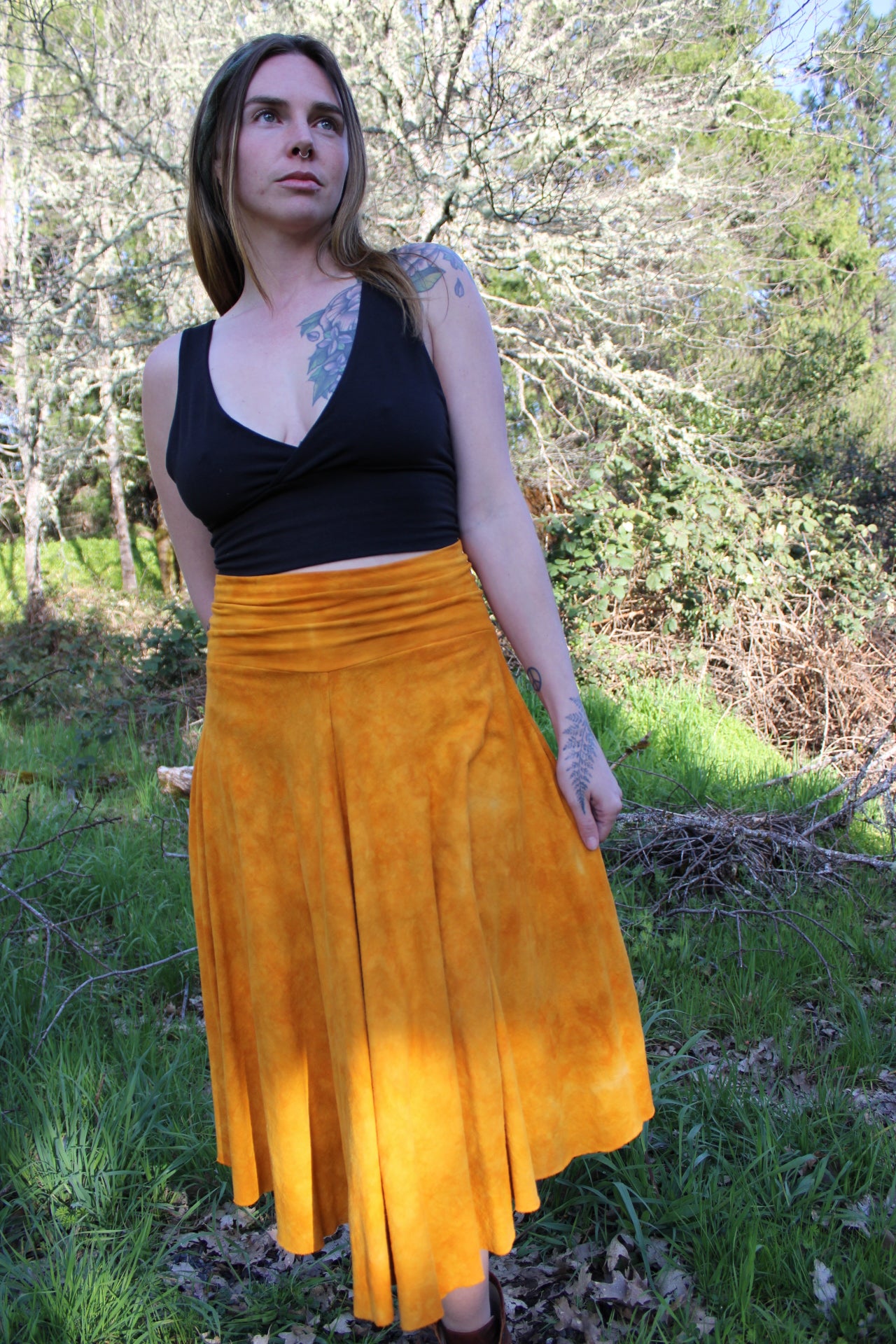 Medium Highwaisted Circle Skirt Sunstone Colorway