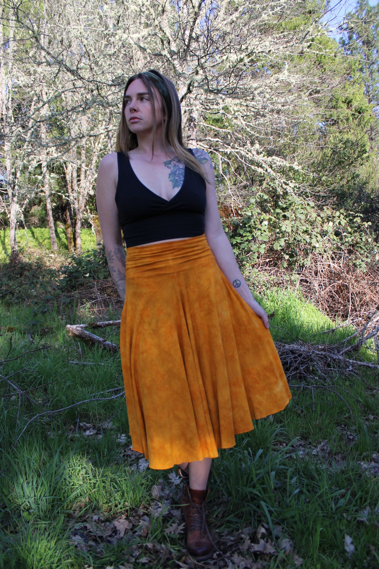Medium Highwaisted Circle Skirt Sunstone Colorway