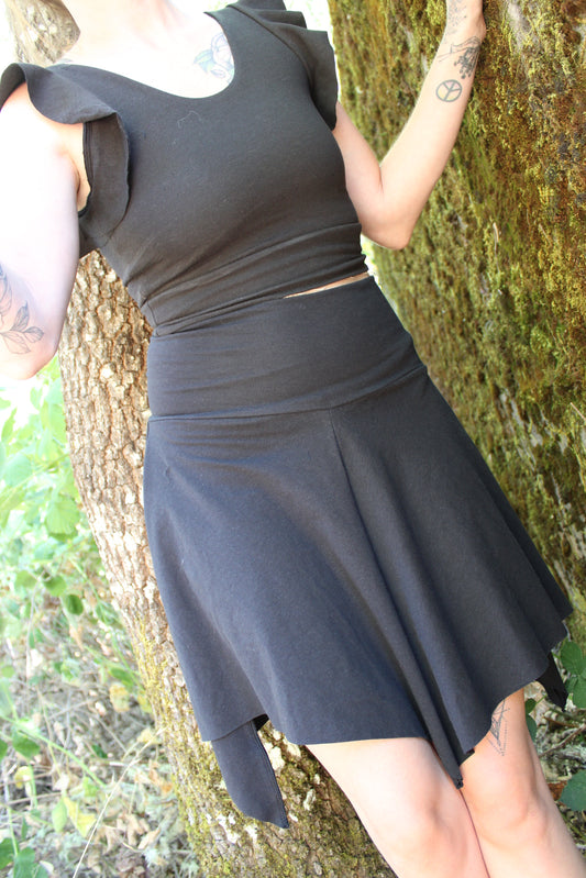 Sold-Custom Small Mini Fairy Skirt Black