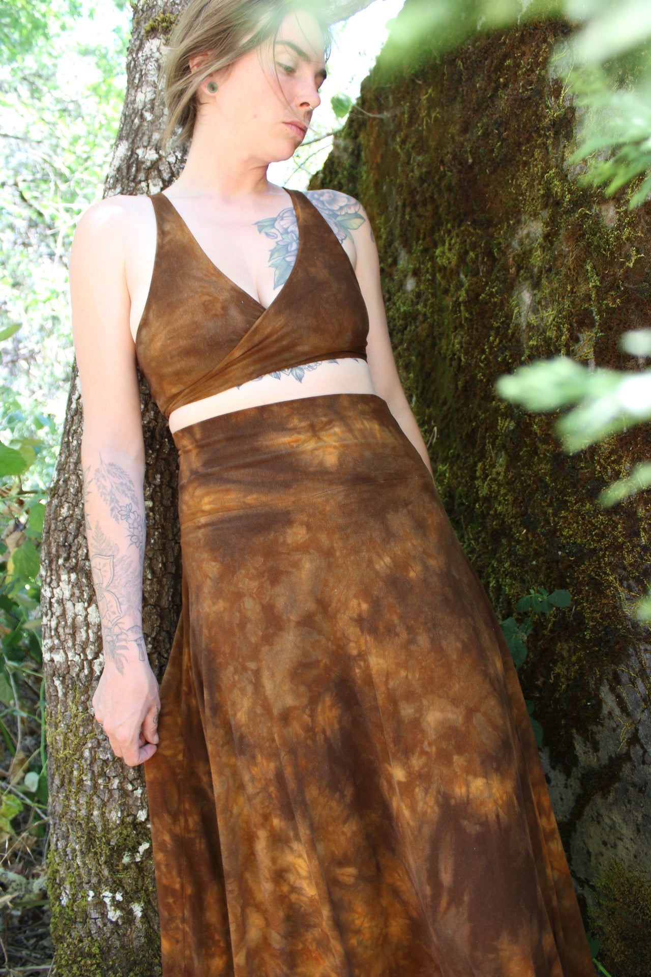 Sold-Custom Small Wrap Top Tank Bikini Style Aussie/Redwood Colorway
