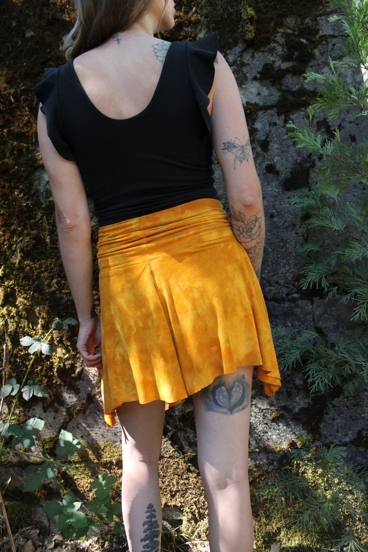Small Slowy Sleeve Crop Black