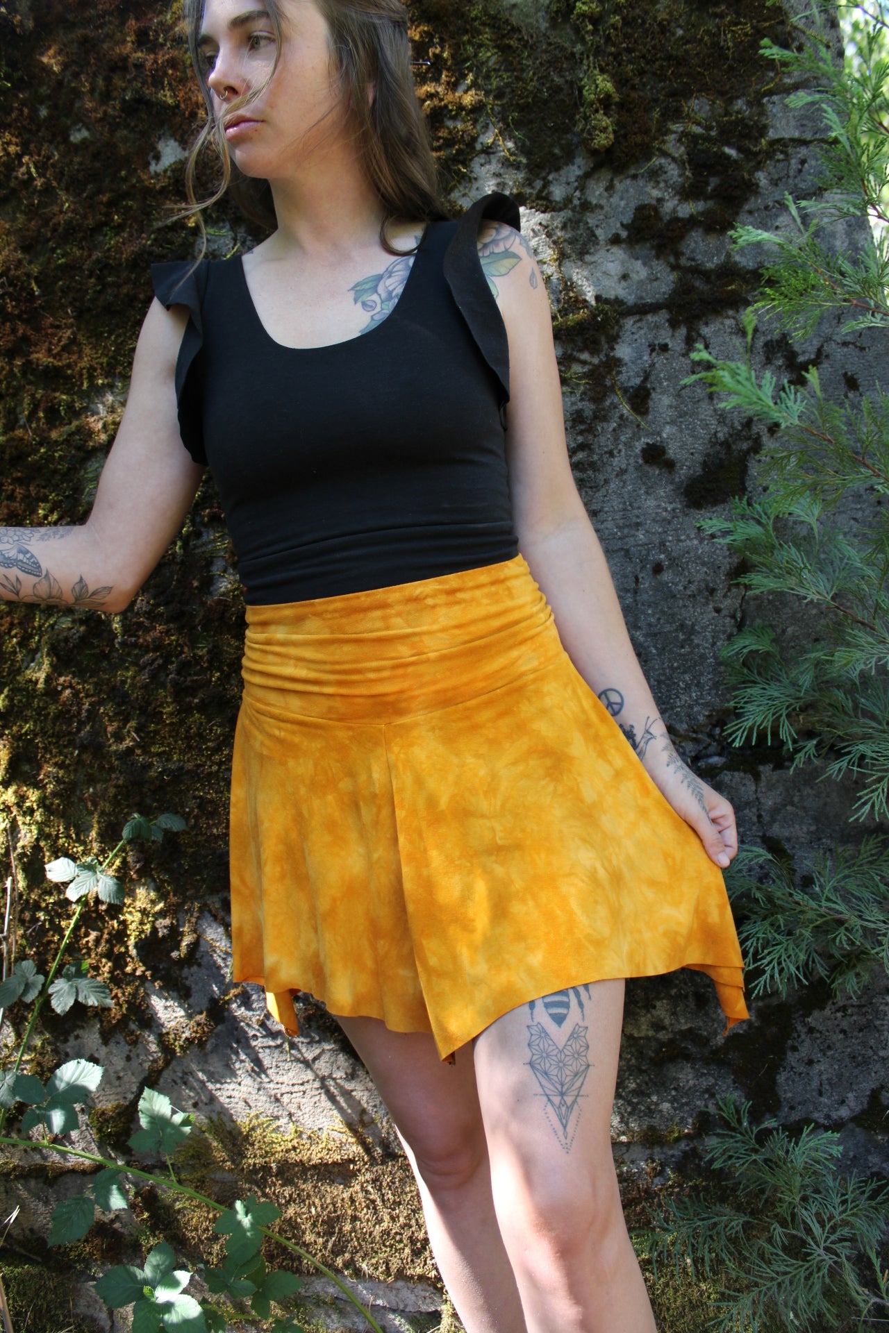 Small Slowy Sleeve Crop Black