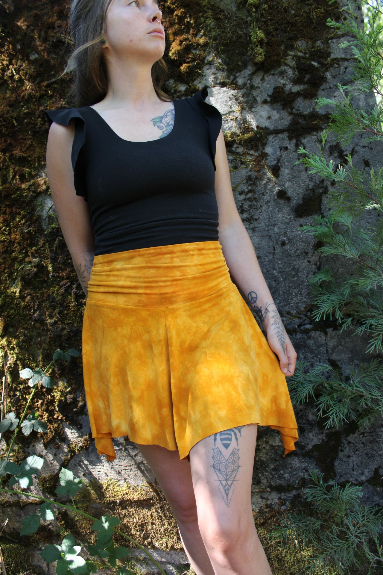 Small Slowy Sleeve Crop Black
