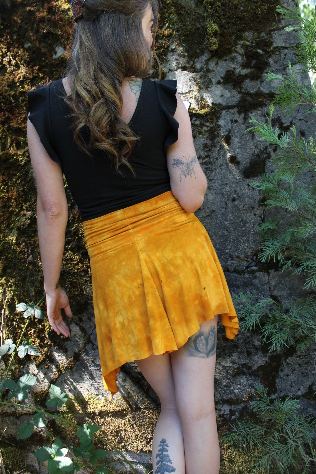 Small Slowy Sleeve Crop Black