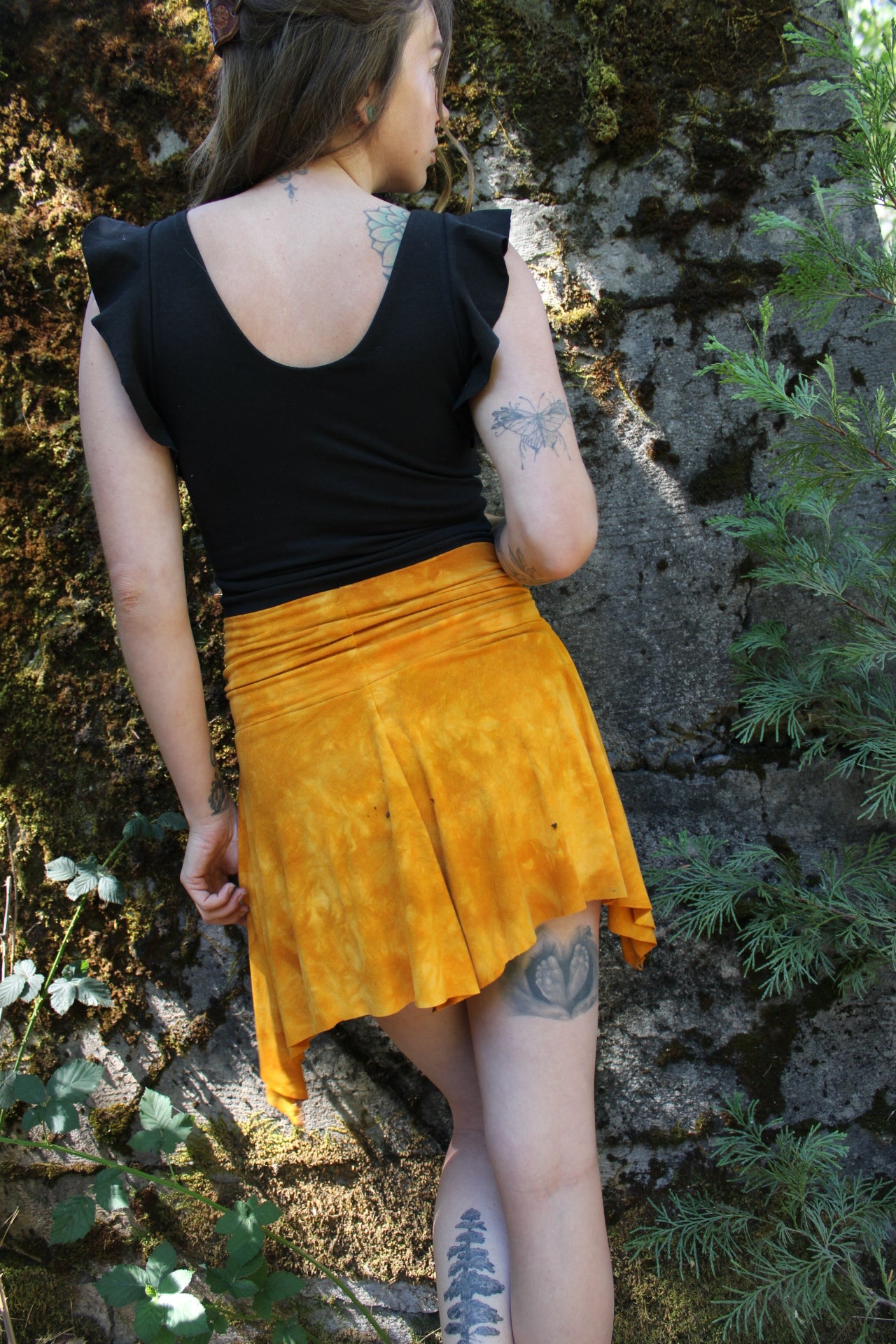 Small Slowy Sleeve Crop Black