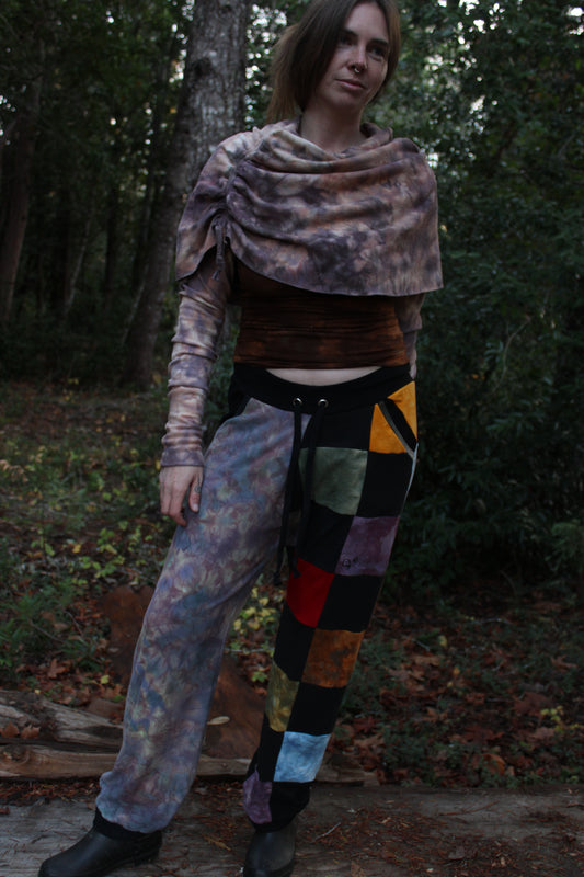 Medium Drop Crotch Jogger Straight Leg half Rainbow Checkered/ Test Colorway