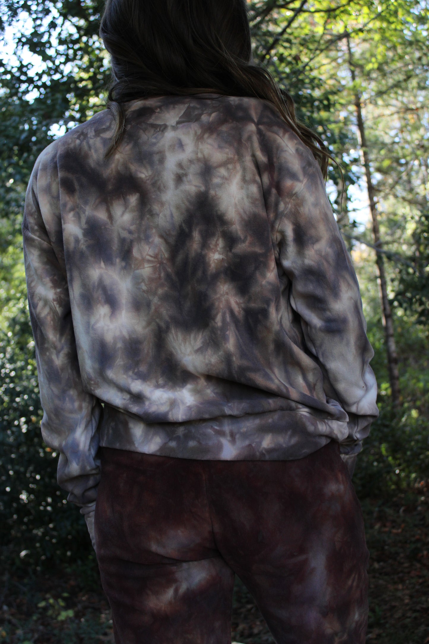 Sold-Custom Small Oversized CrewNeck L/S Opal Colorway