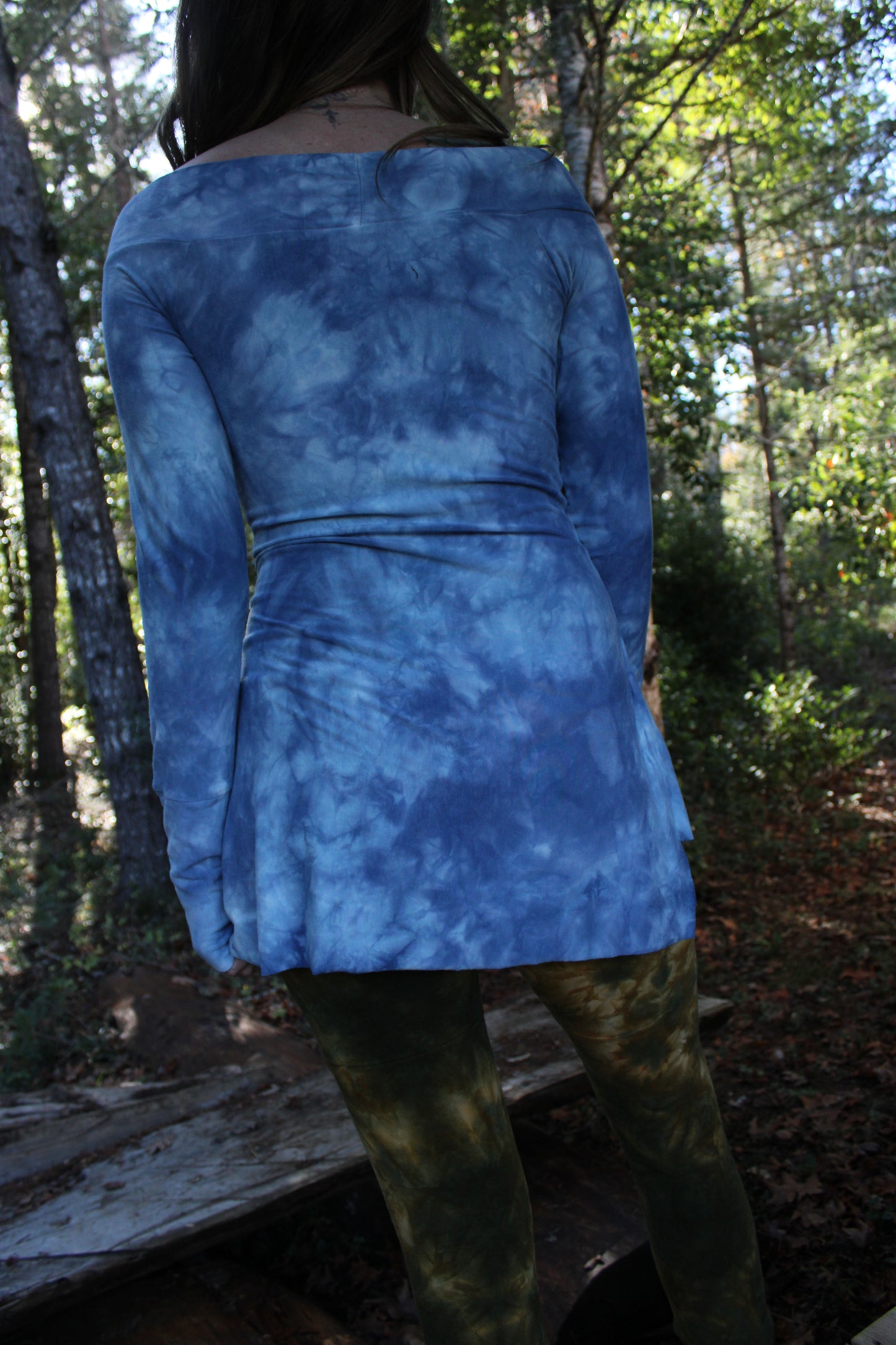 Sold-Custom Small Off The Shoulder Tunic Larimar Colorway