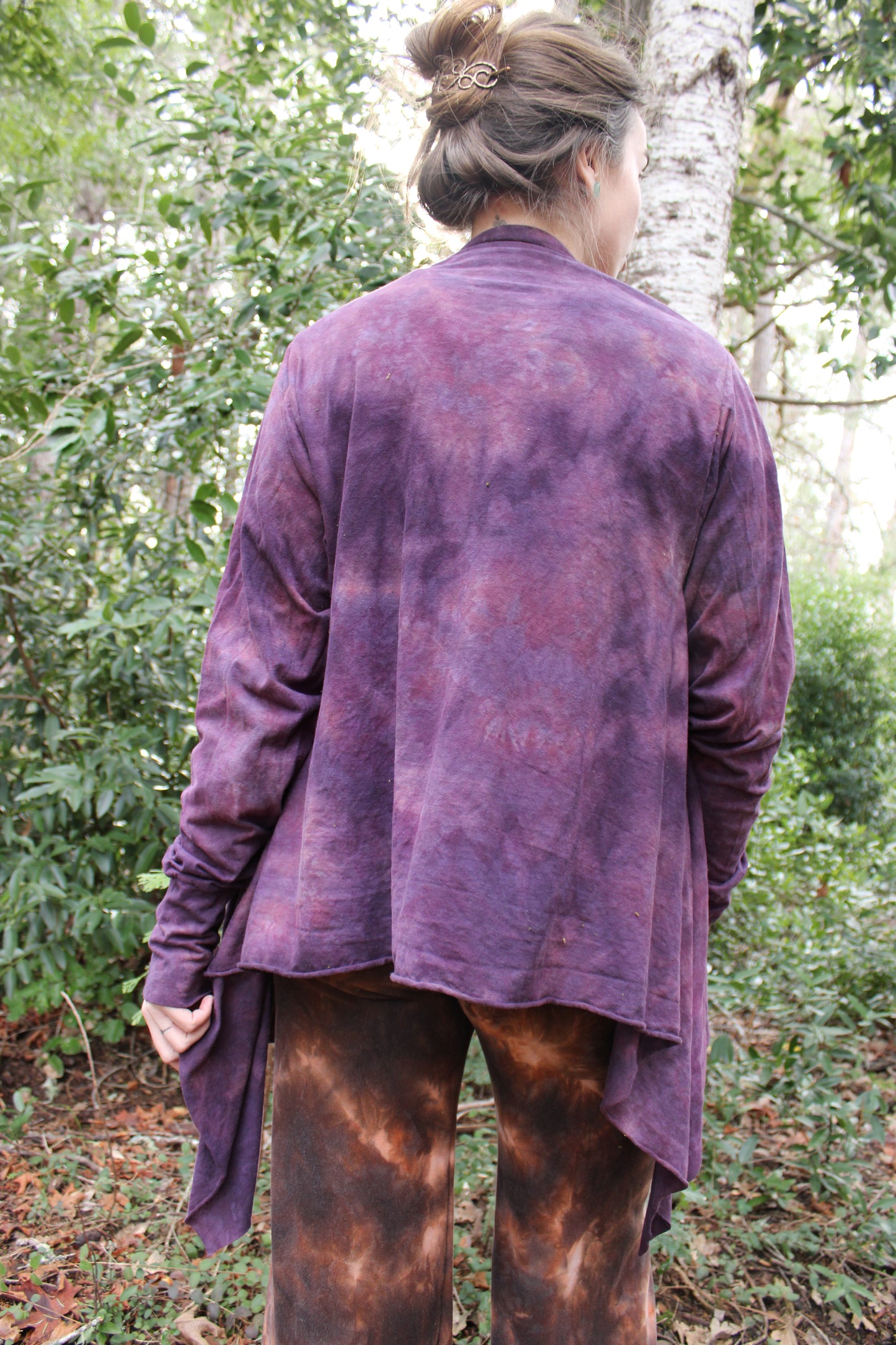 Sold-Custom Length Breezy Shawl Sugilite Colorway