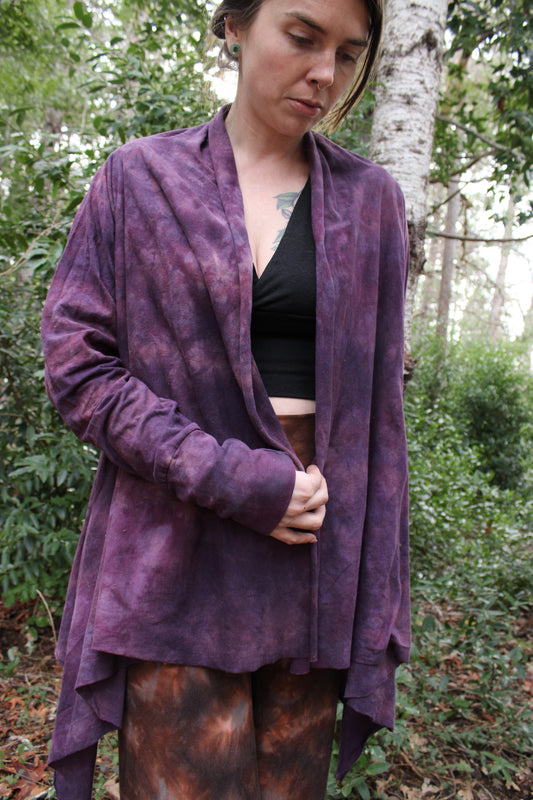 Sold-Custom Length Breezy Shawl Sugilite Colorway