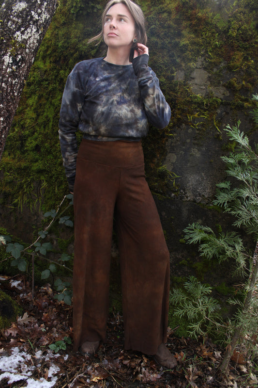 Sold-Custom Medium Wide Leg Pant Petrified Redwood Colorway