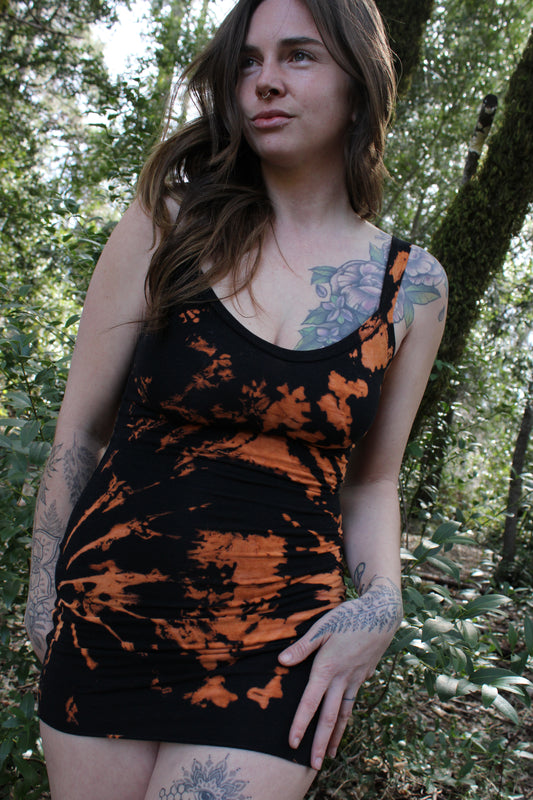 Small Mini Dress Reversed Dyed