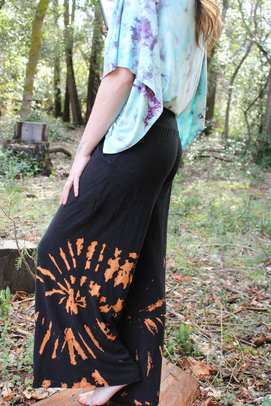 Small-Tall Wide Leg Pant Reverse dyed