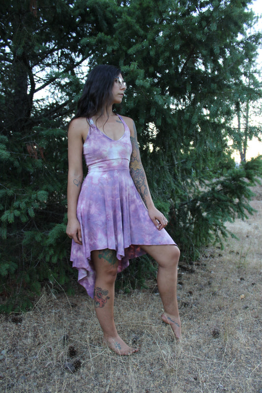 Small HighLow Fairy Dress Rose Quartz Colorway
