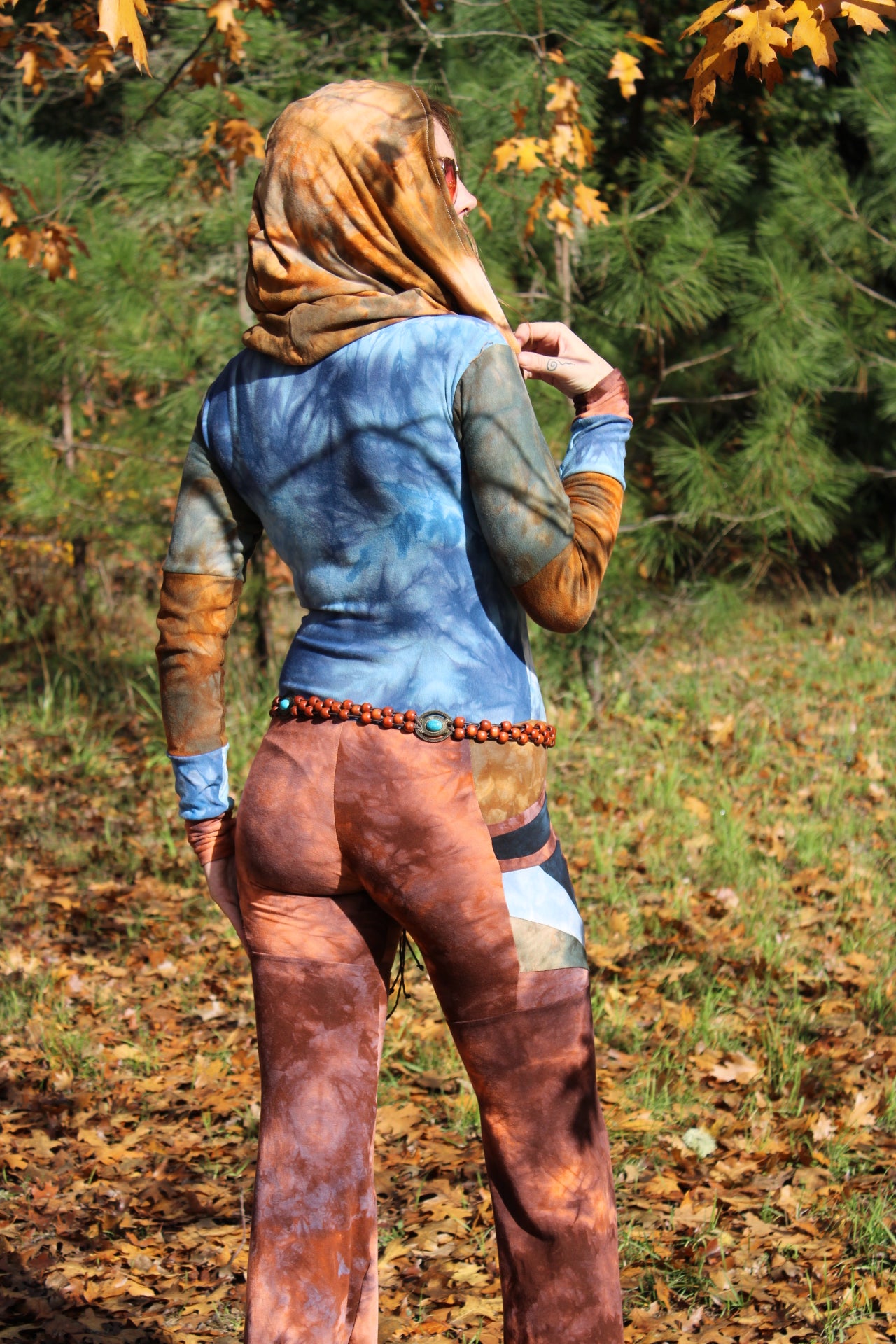 Small Hooded 4 Pocket Jumpsuit Color Block Colorway