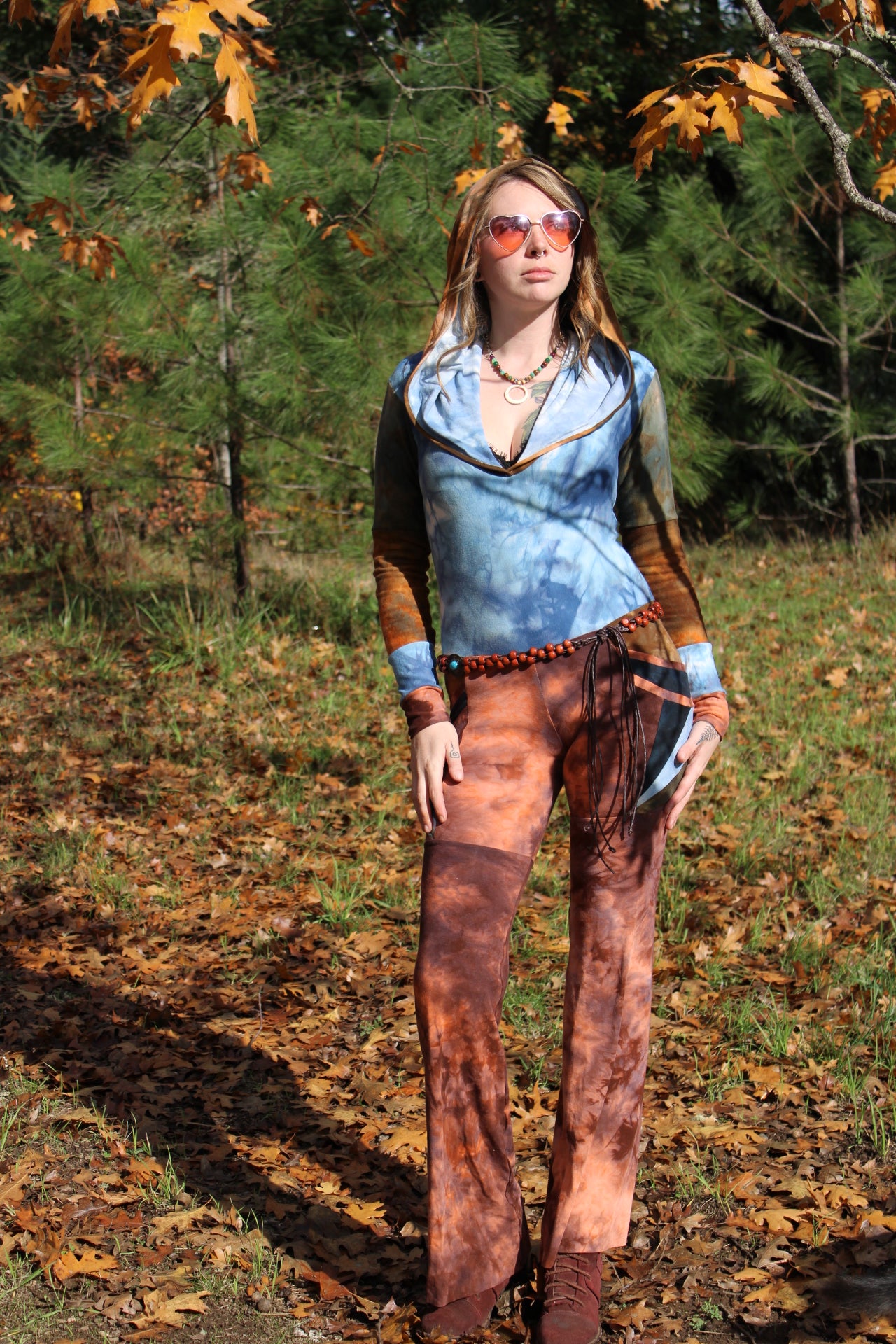 Small Hooded 4 Pocket Jumpsuit Color Block Colorway