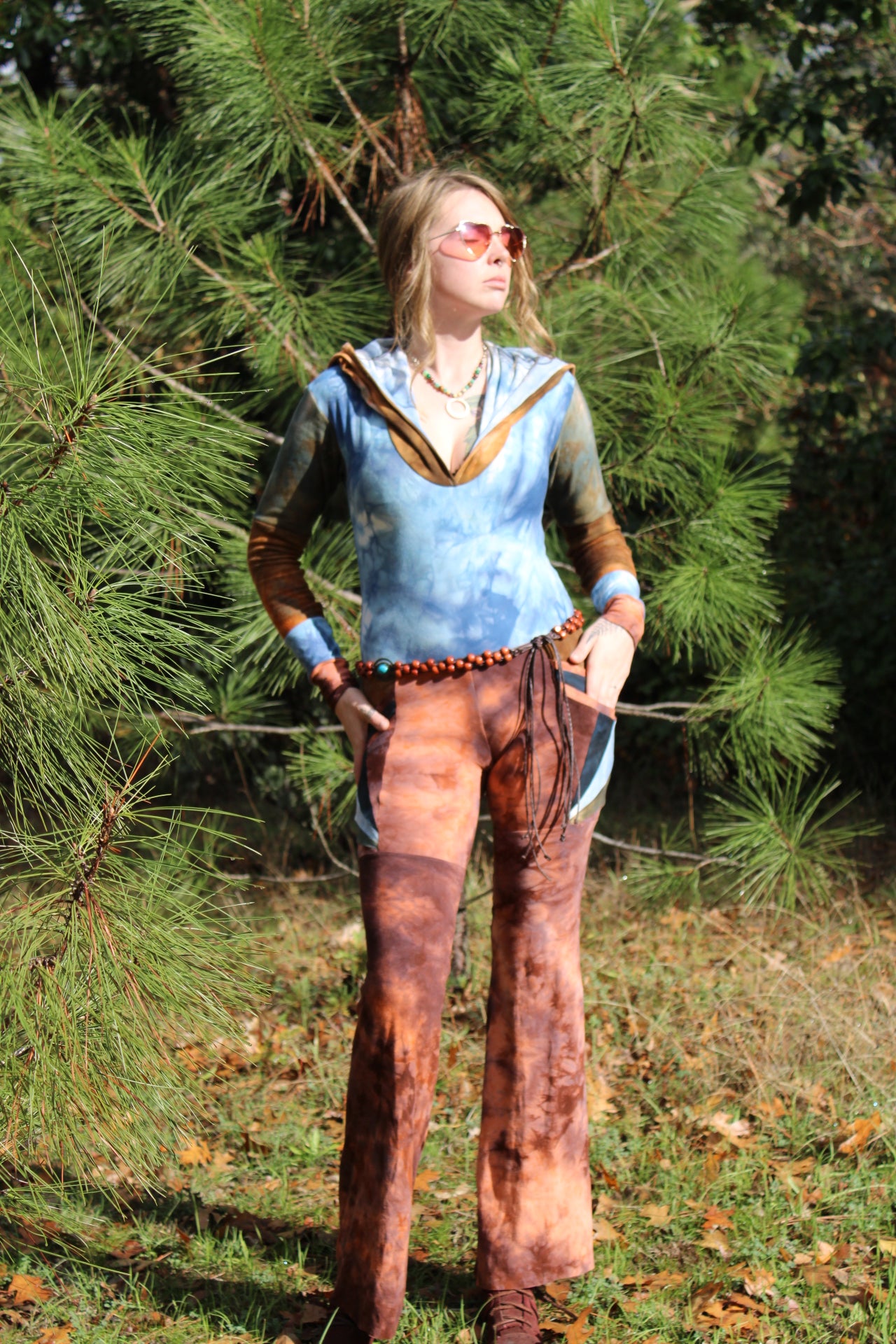 Small Hooded 4 Pocket Jumpsuit Color Block Colorway