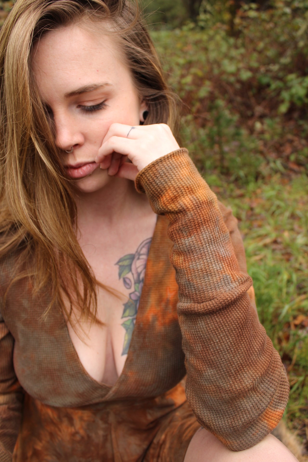 Medium Fairy Long Sleeve Dress Petrified Redwood Colorway