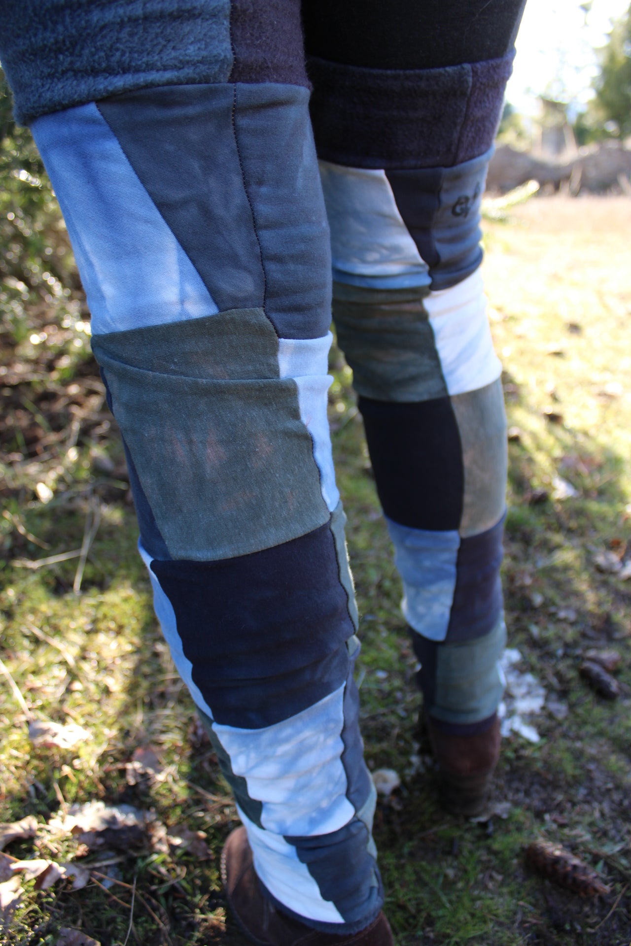 Patchwork Legwarmers Stretch Fleece