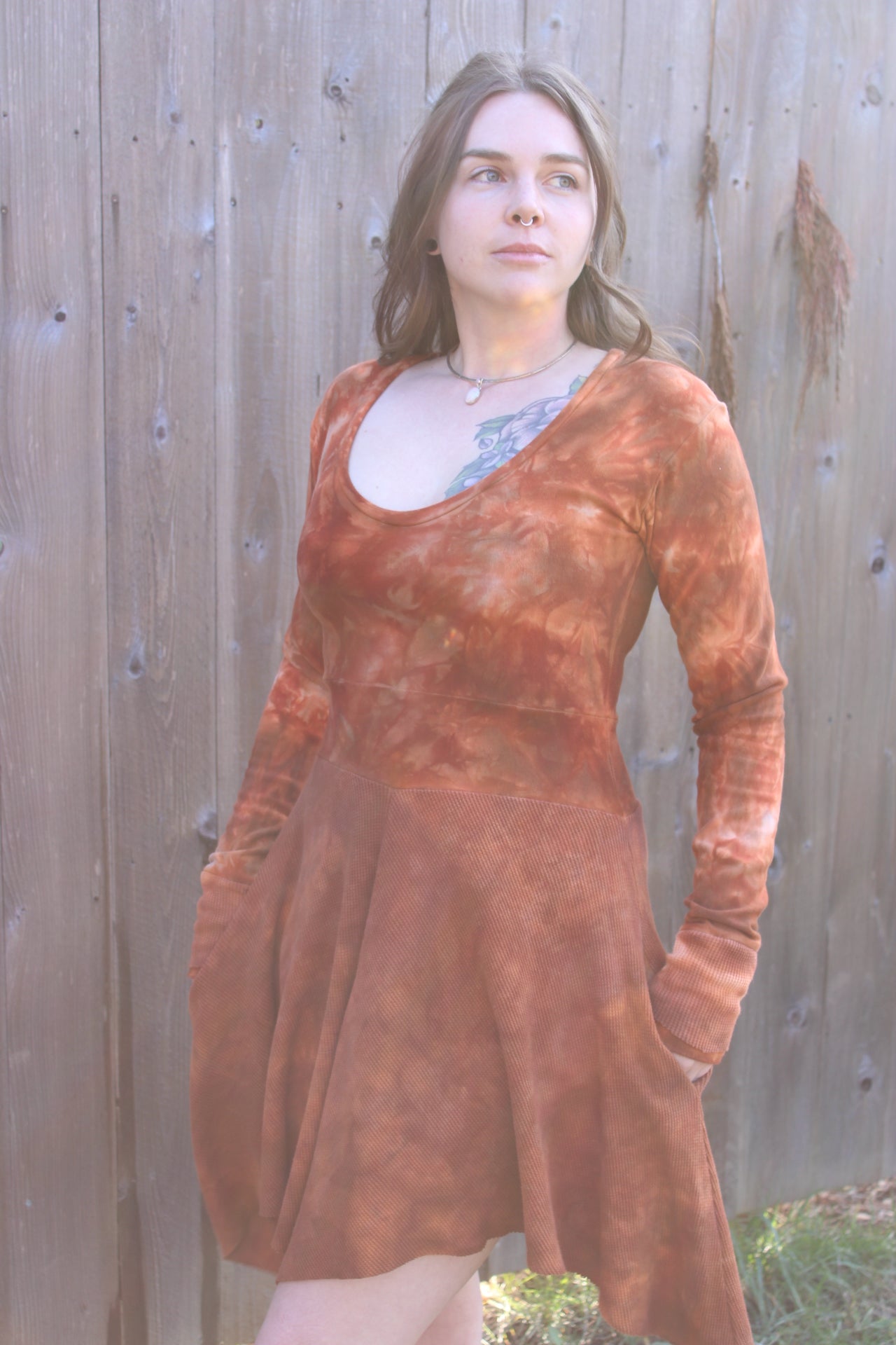 Small 2 Feels Fairy Dress Long Sleeve Carnelian Colorway