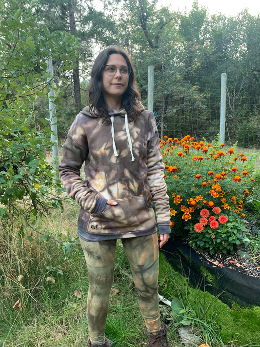 Slouchy Small Bamboo Heavy Fleece Hoodie Opal Color