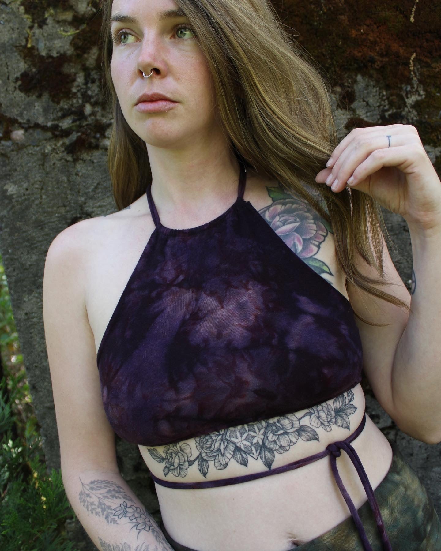 Medium Highneck Strappy Crop Sugilite Colorway