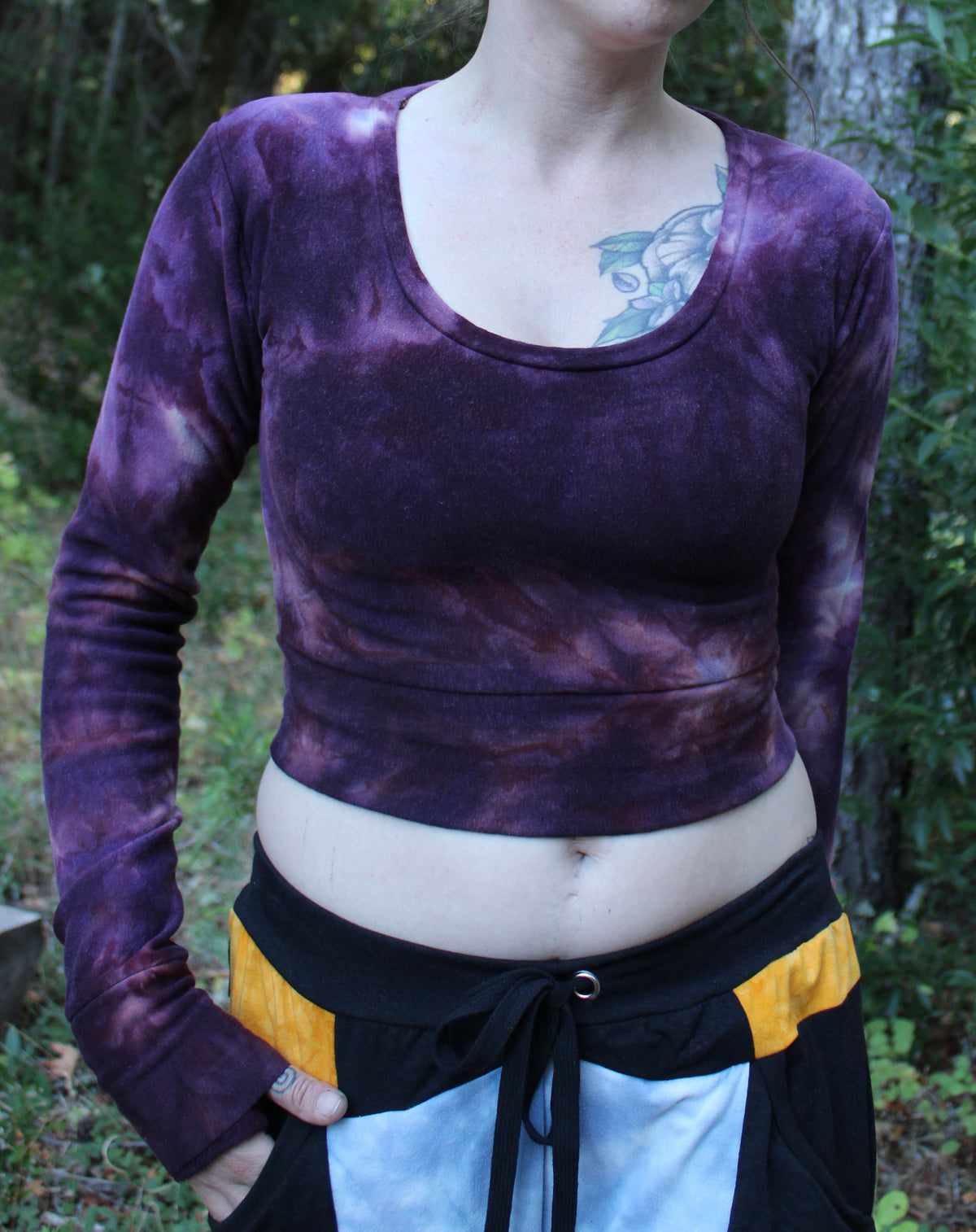 Sold-Custom Small L/S Crop Sugilite Colorway
