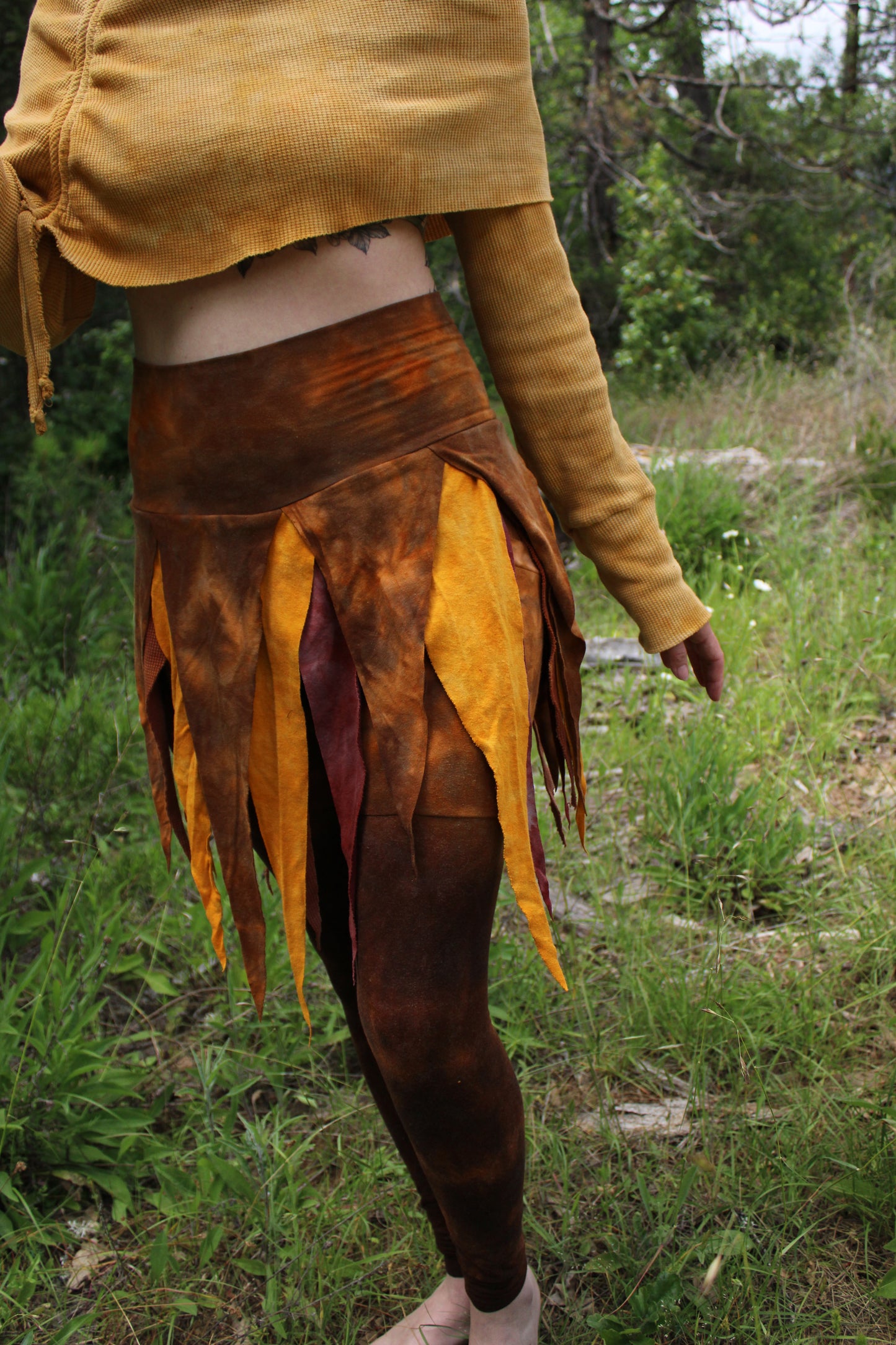 Sold-Custom Small Skirted Leggings 2 Pocket Fall Colorway