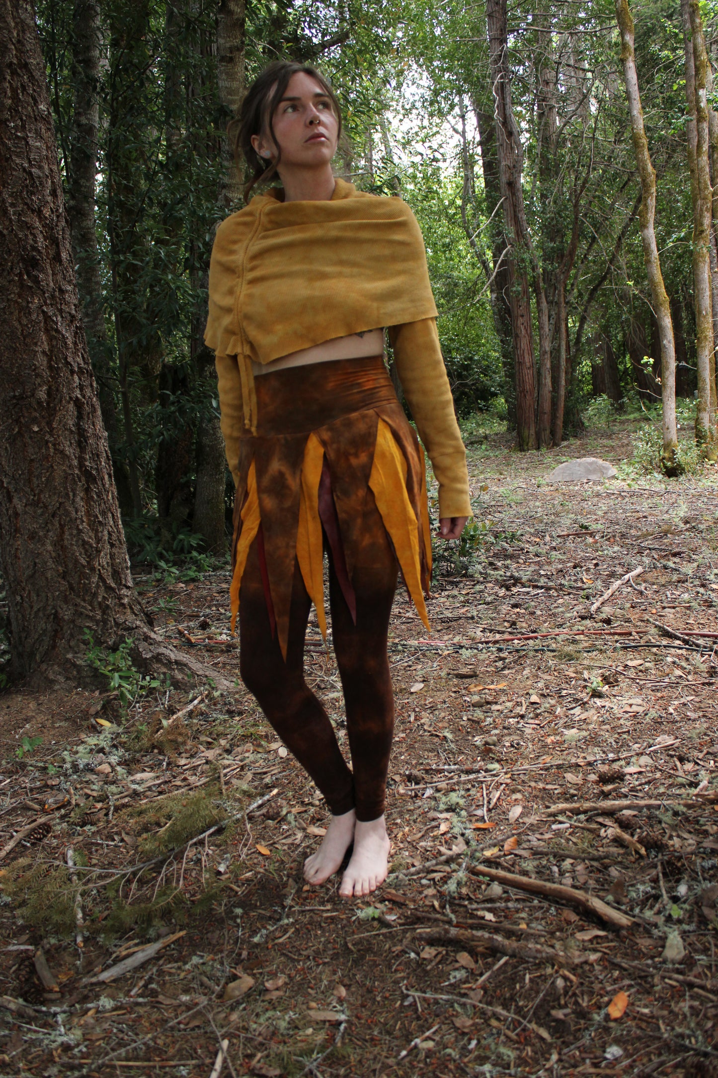 Sold-Custom Small Skirted Leggings 2 Pocket Fall Colorway
