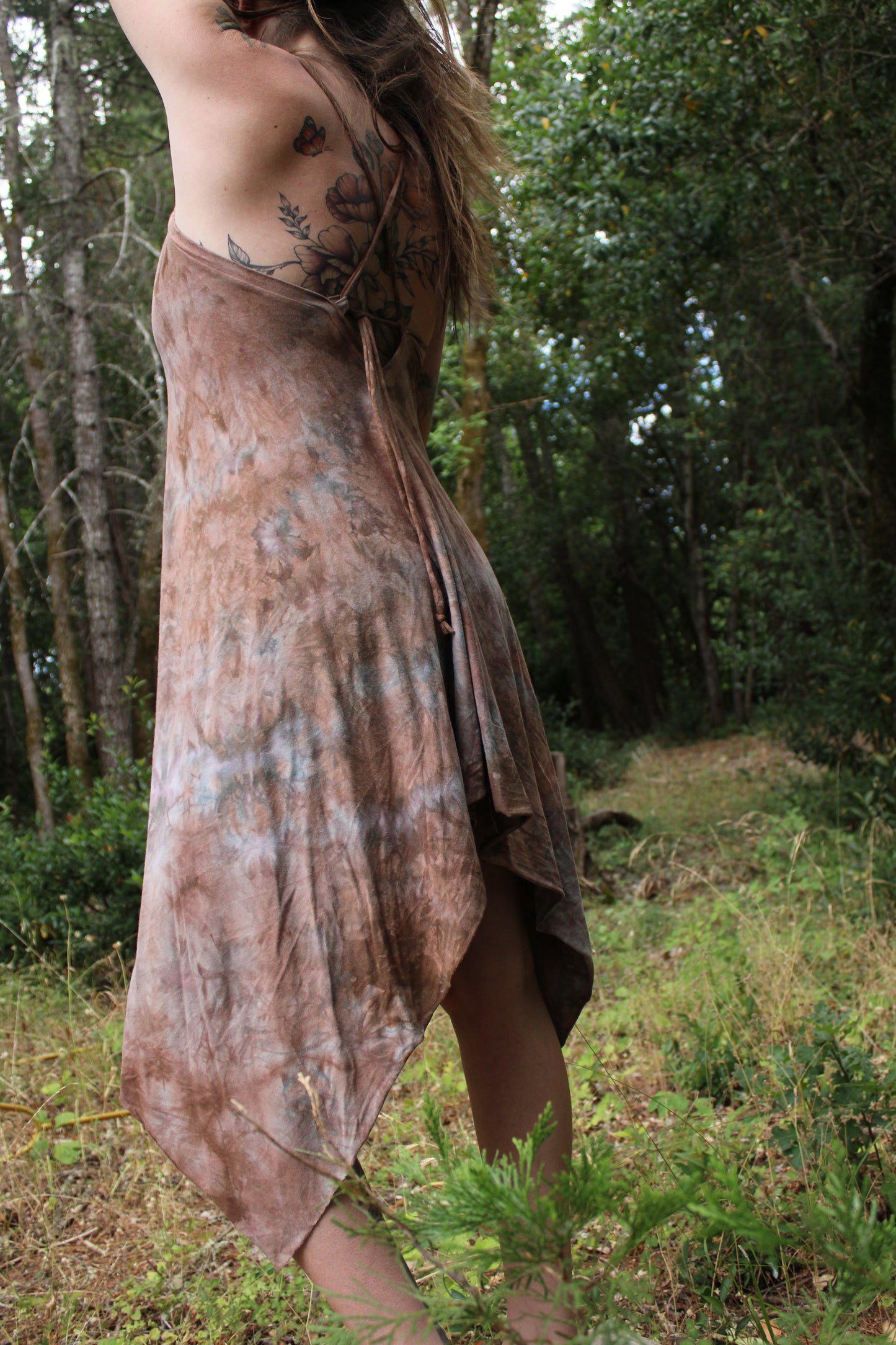 Medium Vneckline HighLow Hem Dress w/Cross back Test Colorway