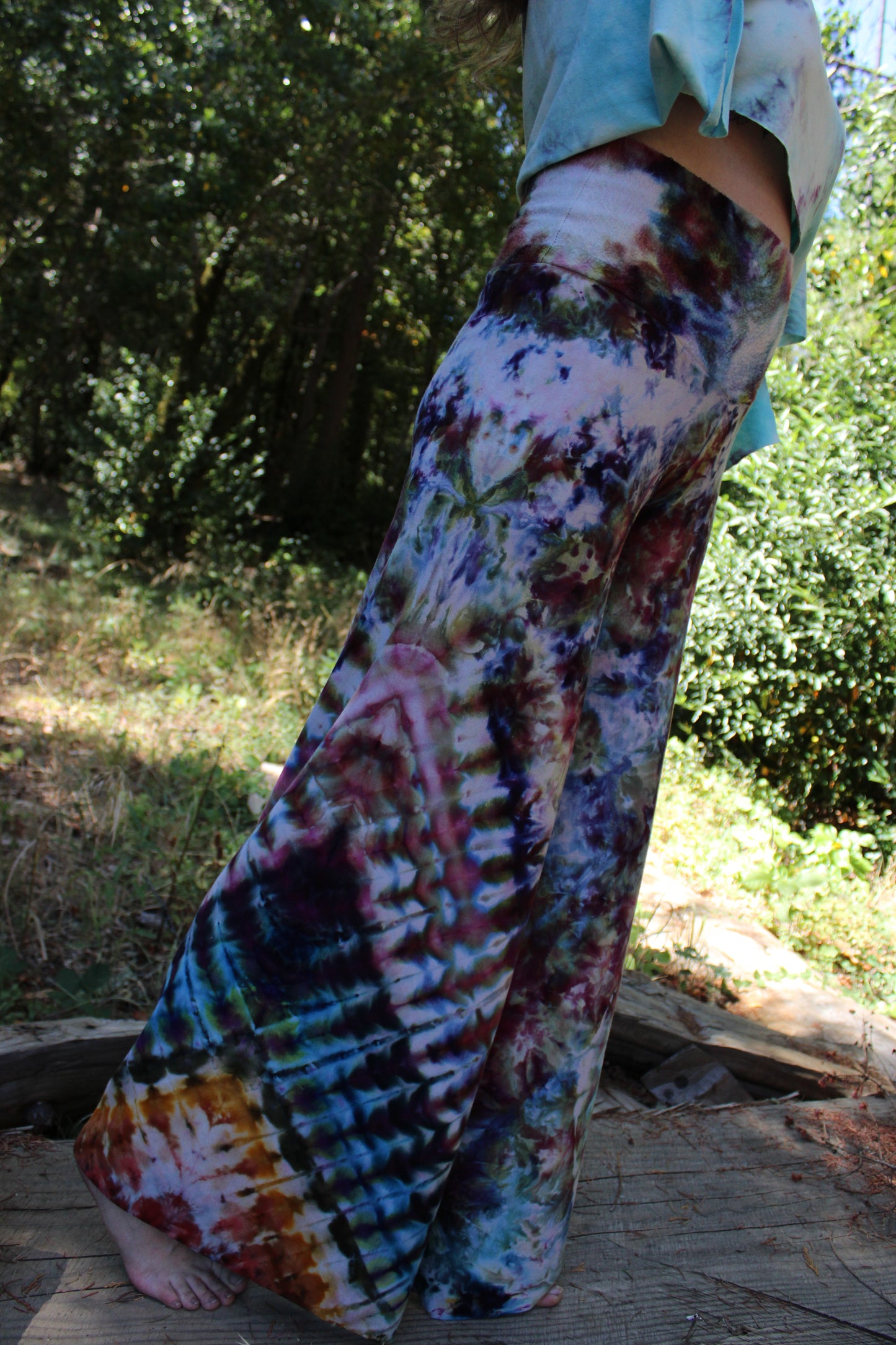 Medium Wide Leg Pant Fleece Ice Dyed Colorway