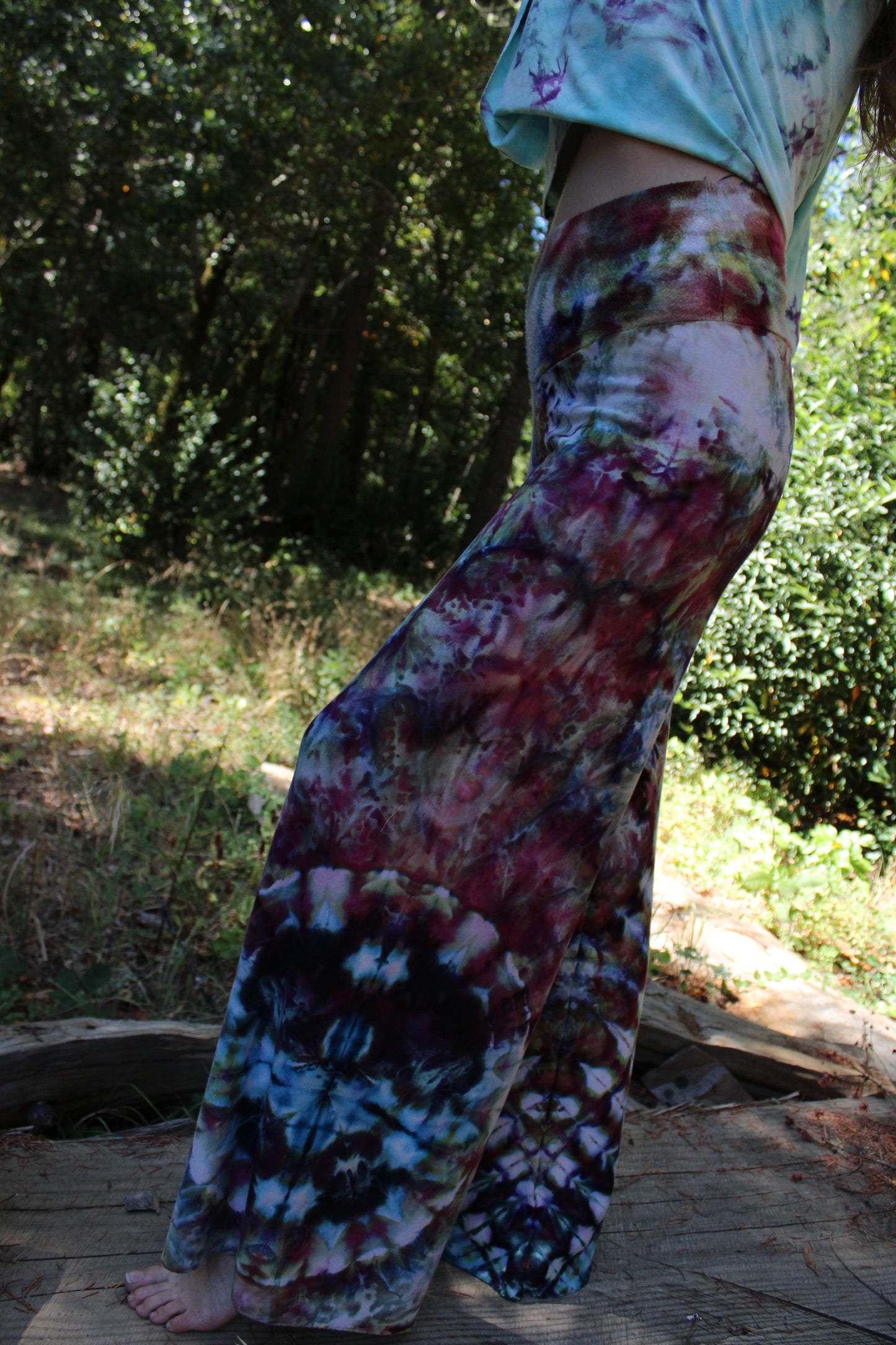 Medium Wide Leg Pant Fleece Ice Dyed Colorway