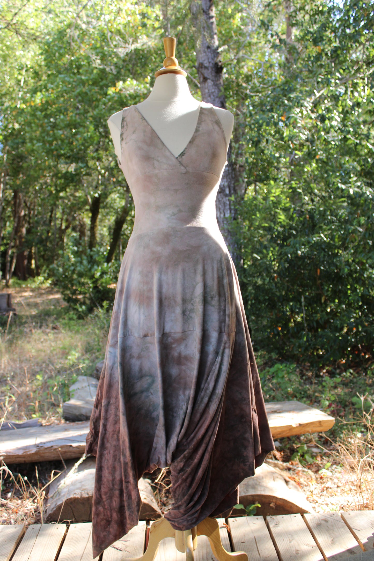 Sold-Custom Medium Harem Jumpsuit Test Colorway Gradient Dye