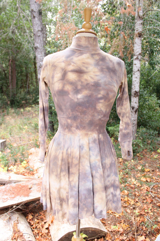 Sold-Custom Small Mock-neck L/S Dress Opal Colorway