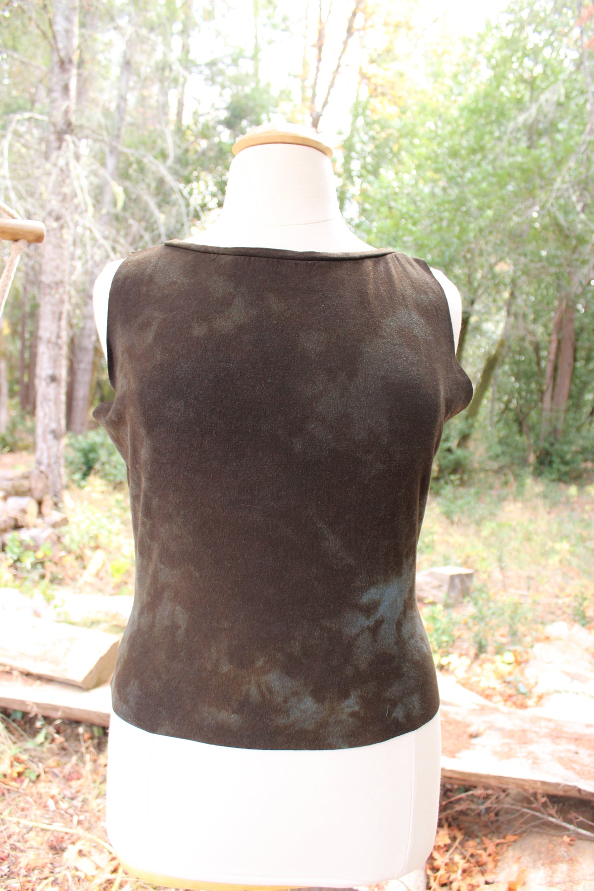 Sold-Custom Large Tank Dark Oregon Green Jasper Colorway