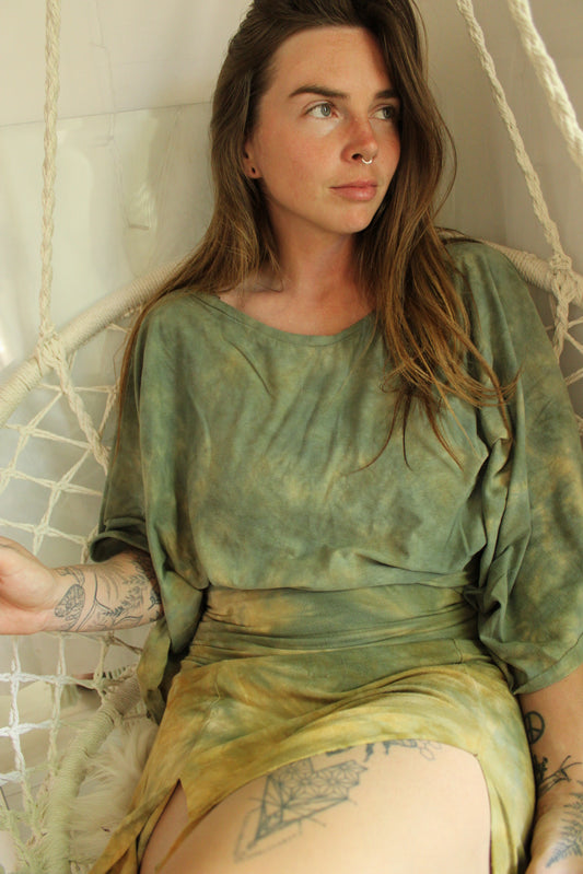 Sold-Custom XLarge Crop Tank Green Fluorite Colorway