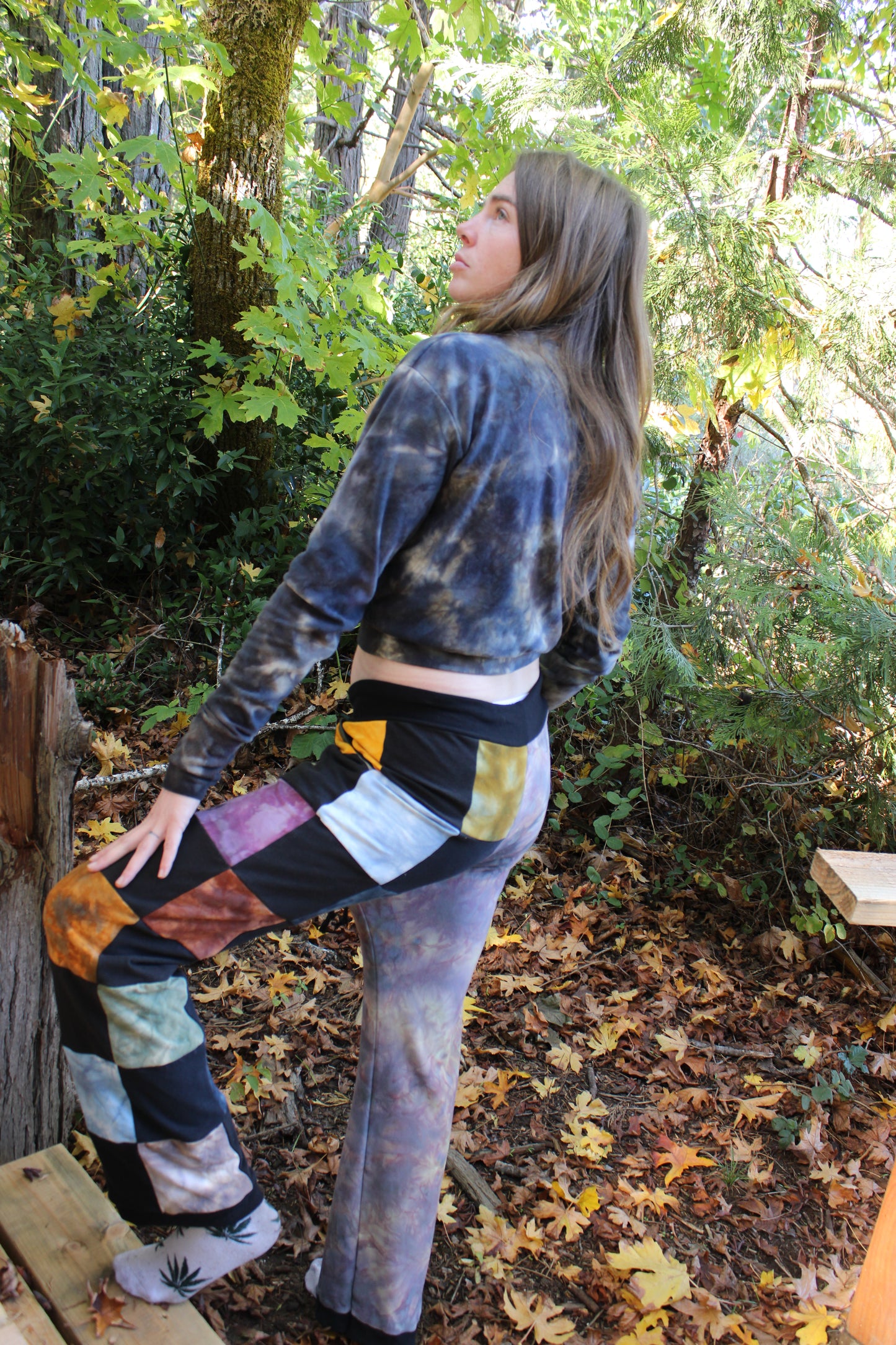 Medium Drop Crotch Jogger Straight Leg half Rainbow Checkered/ Test Colorway