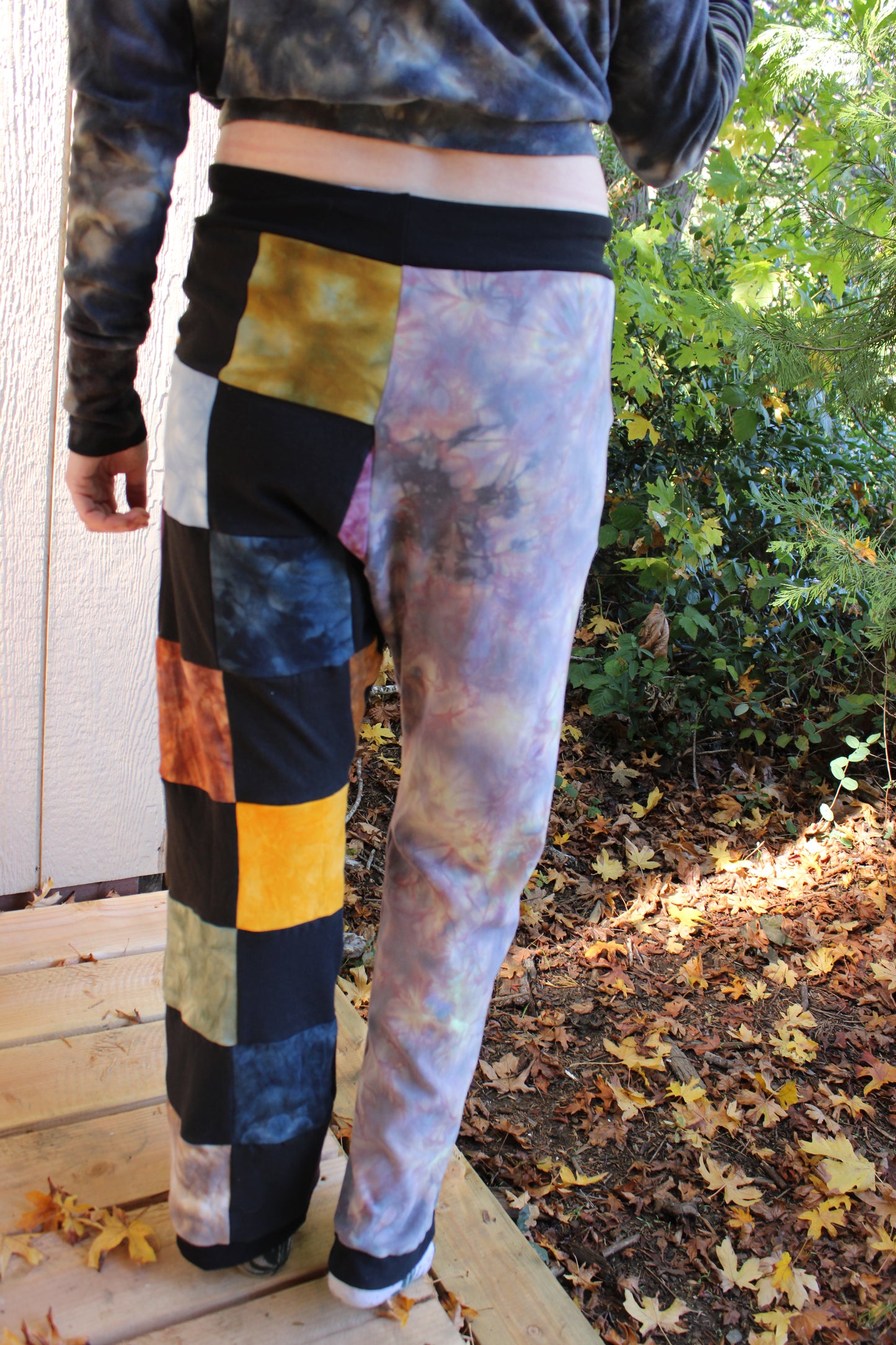 Medium Drop Crotch Jogger Straight Leg half Rainbow Checkered/ Test Colorway