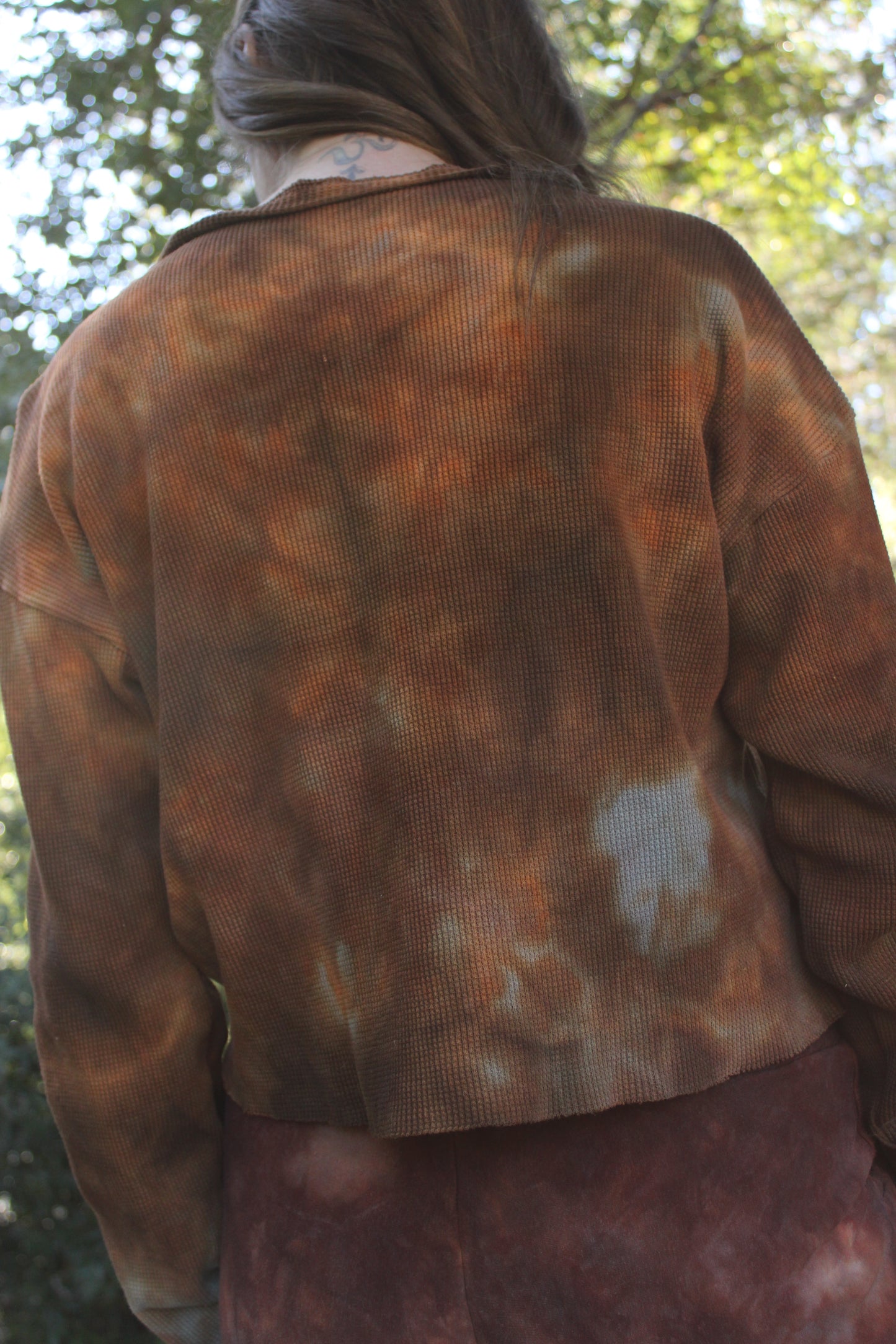 Sold-Custom Medium Thermal Crewneck Crop L/S Aussie Colorway