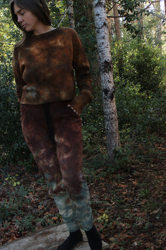 Sold-Custom Small Wo-man Joggers Jasper/Green Fluorite Colorway