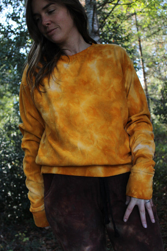 Sold-Custom Small Oversized CrewNeck L/S Sunstone Colorway