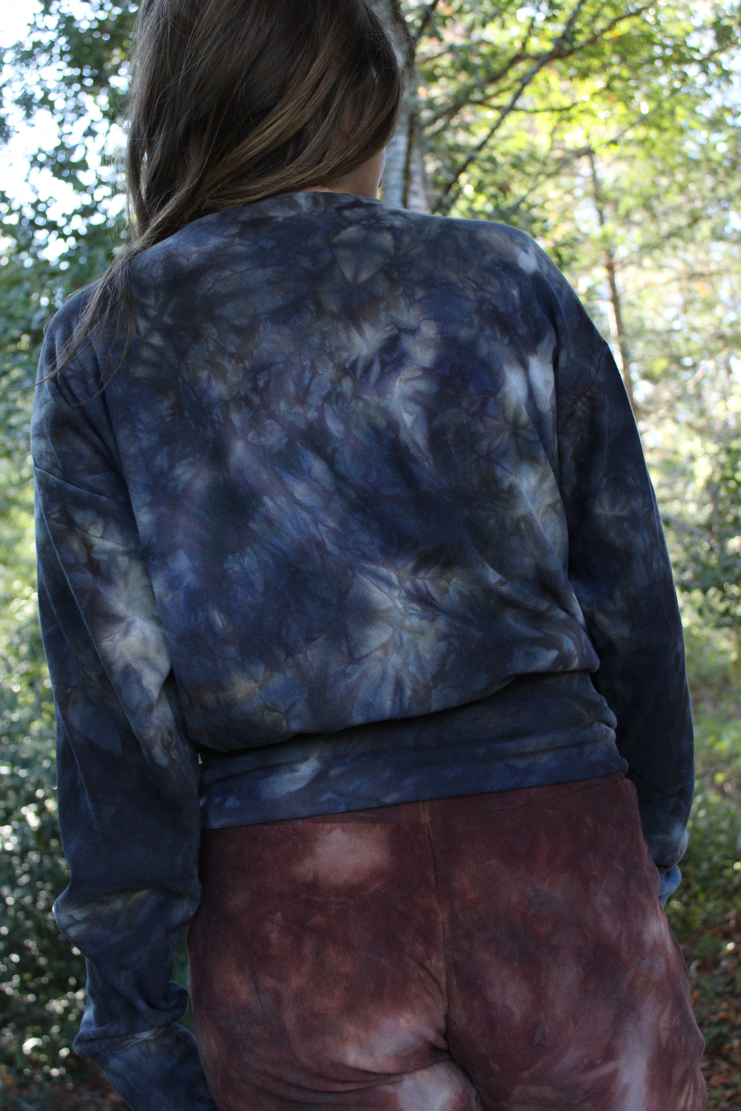 Sold-Custom Medium Oversized V neck Fitted Waist L/S Sodalite Colorway