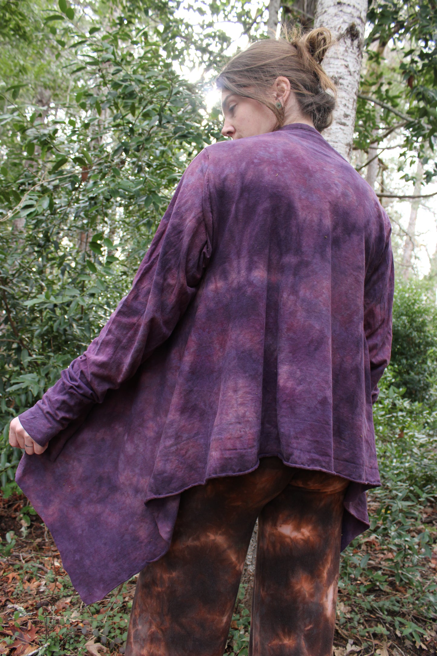 Sold-Custom Length Breezy Shawl Sugilite Colorway