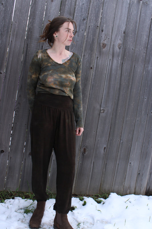 Sold-Custom Medium Wide Leg Loggers Oregon Green Jasper Colorway