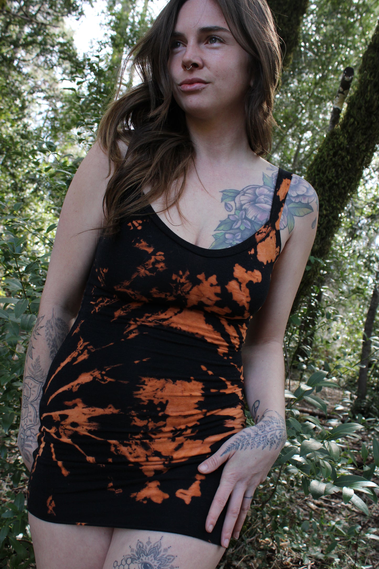 Small Mini Dress Reversed Dyed