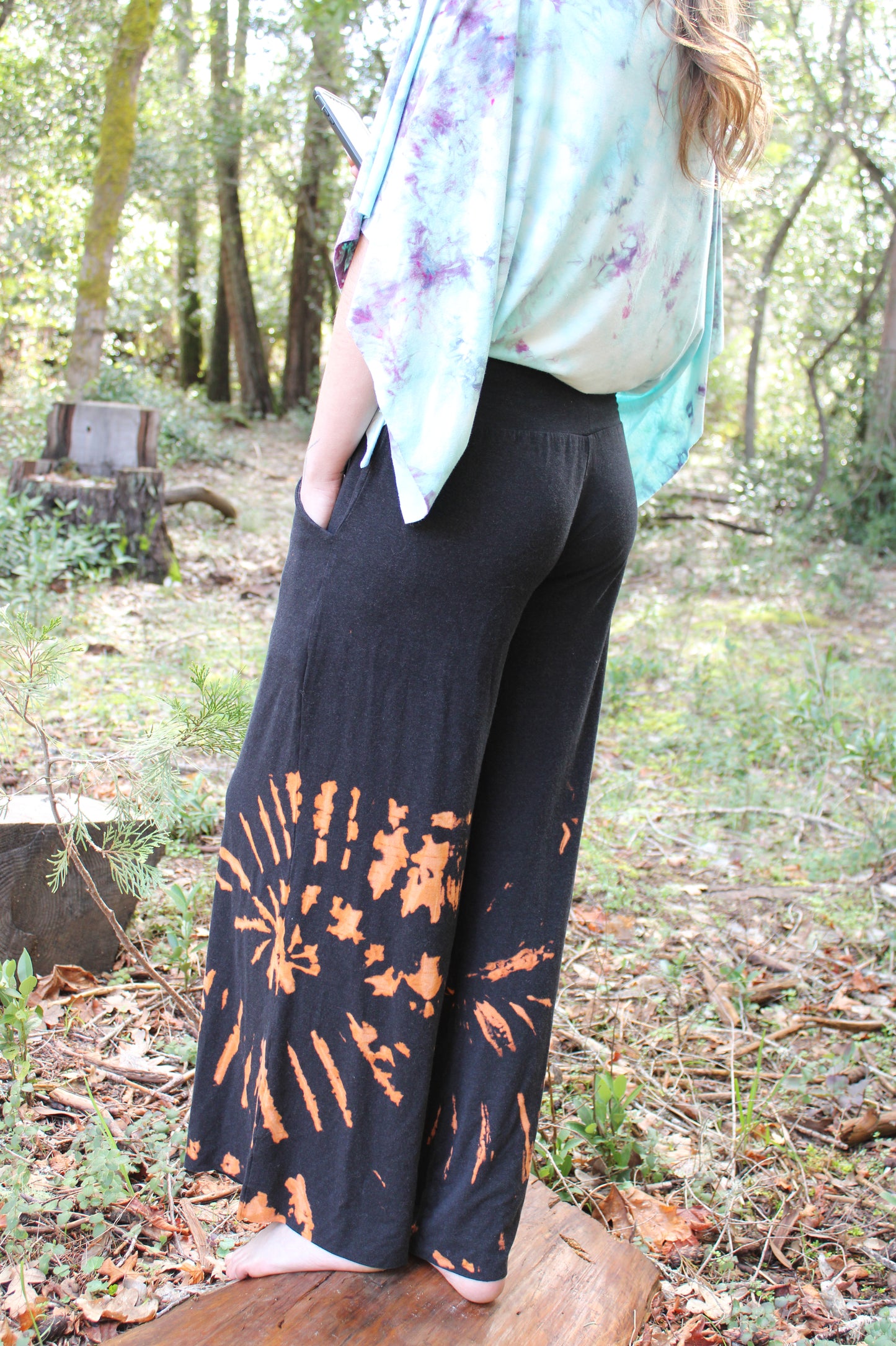 Small-Tall Wide Leg Pant Reverse dyed